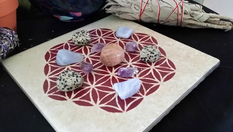 Pet Grid for calming and anxiety featuring Dalmatian Stone