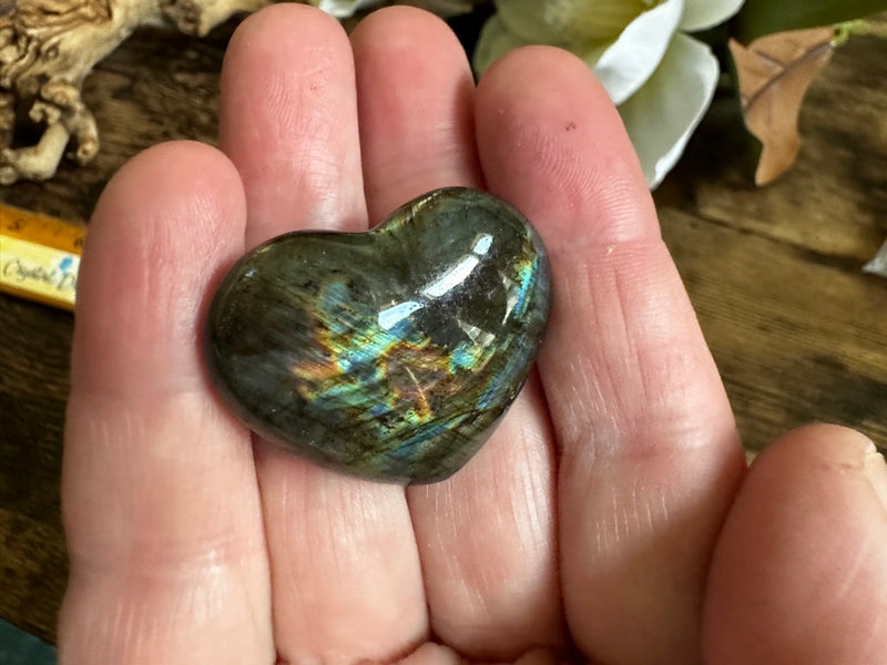 Labradorite Pocket Hearts - Stone of Magic, for emotional healing and psychic abilities