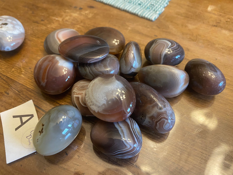 Tumbled Grays & Browns Botswana Agate