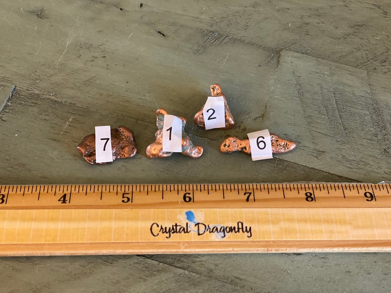 Tumbled Copper Nugget with Drawstring Pouch - Luck - Amplifies Thoughts and Crystals