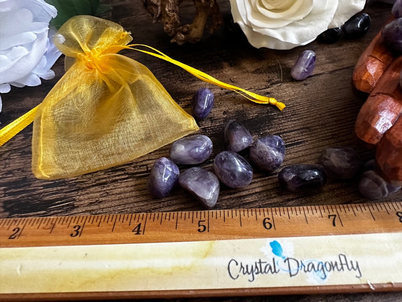 Tumbled Black Amethyst grounding, calming, stability