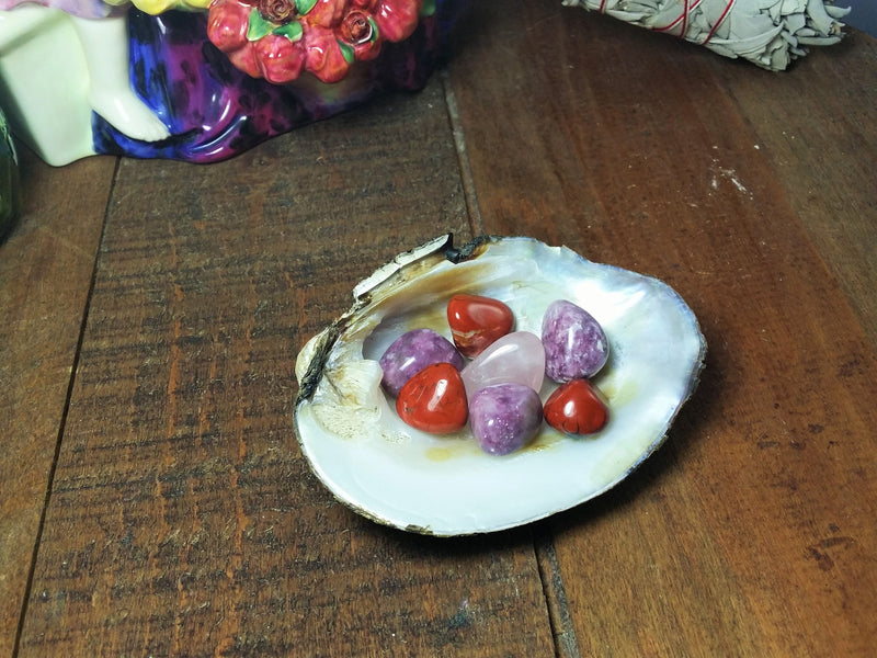 Relieving Sadness, Depression & Grief Crystal Grid with Seed of Life layout