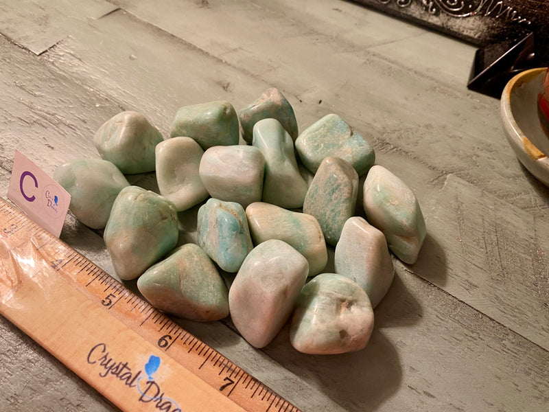 Tumbled Amazonite (Russian) - Soothing, attracts Luck & Money FB1078
