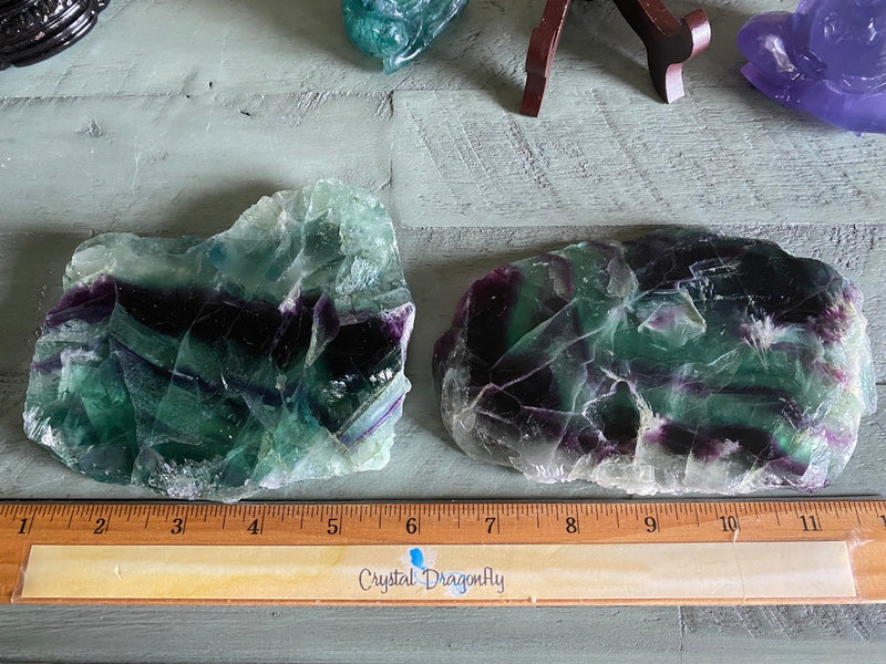 Rainbow Fluorite Thick Slabs for confidence, learning, stability, memory FB1549