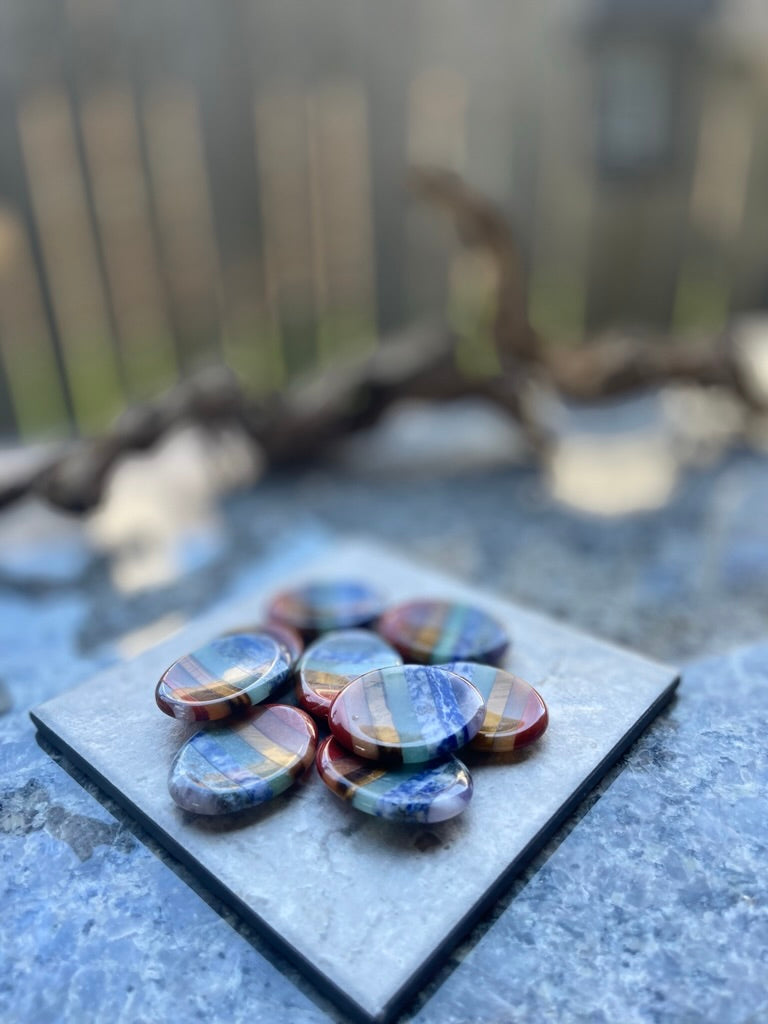 Chakra Bonded Worry Stone or Star - neutralize negative energy & stress FB2447