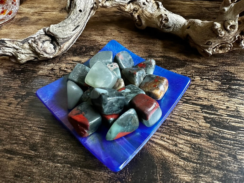 Tumbled African Bloodstone Cube-like