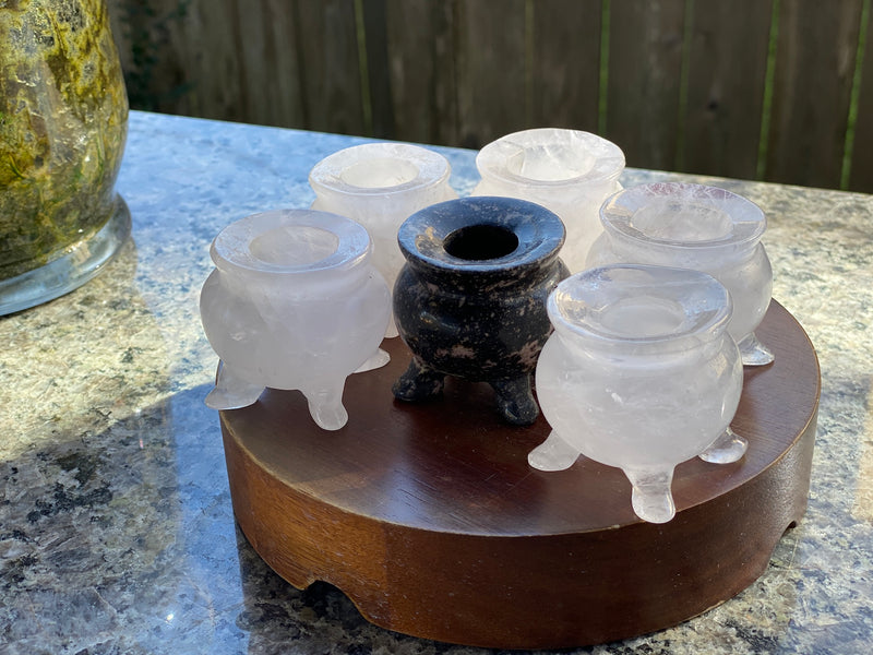 Clear Quartz Carved Cauldrons FB3207