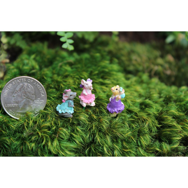 Fairy Garden / Miniature Accessories - Mini Eenie, Meenie & Miney Mouse set of 3- FB1641