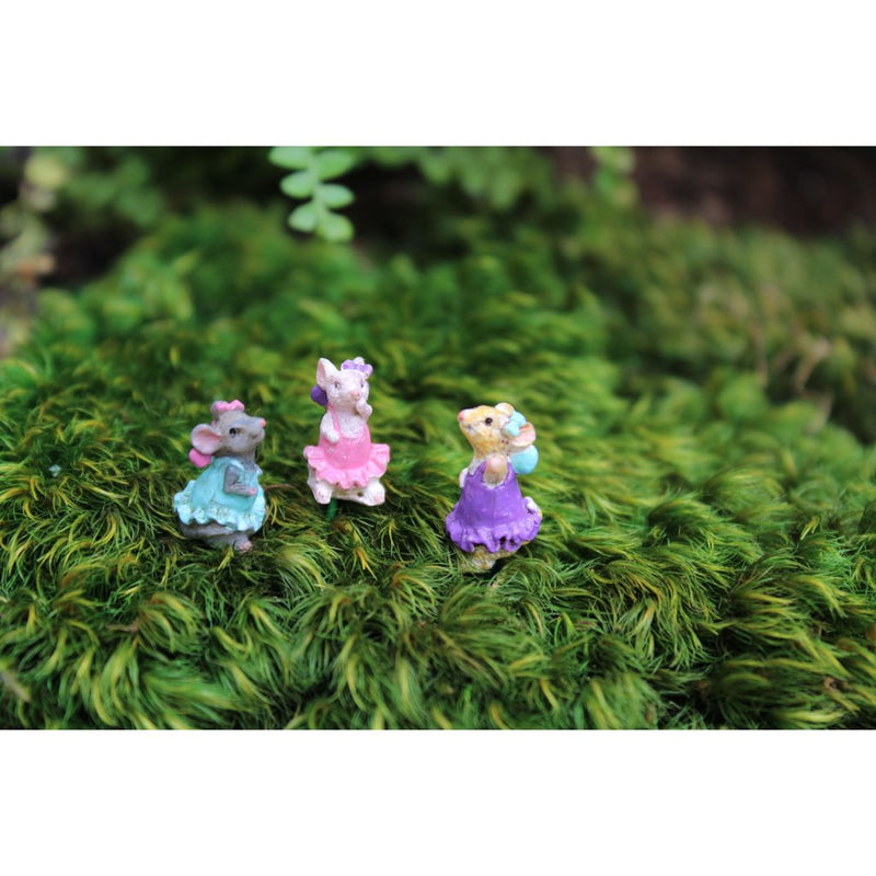 Fairy Garden / Miniature Accessories - Mini Eenie, Meenie & Miney Mouse set of 3- FB1641