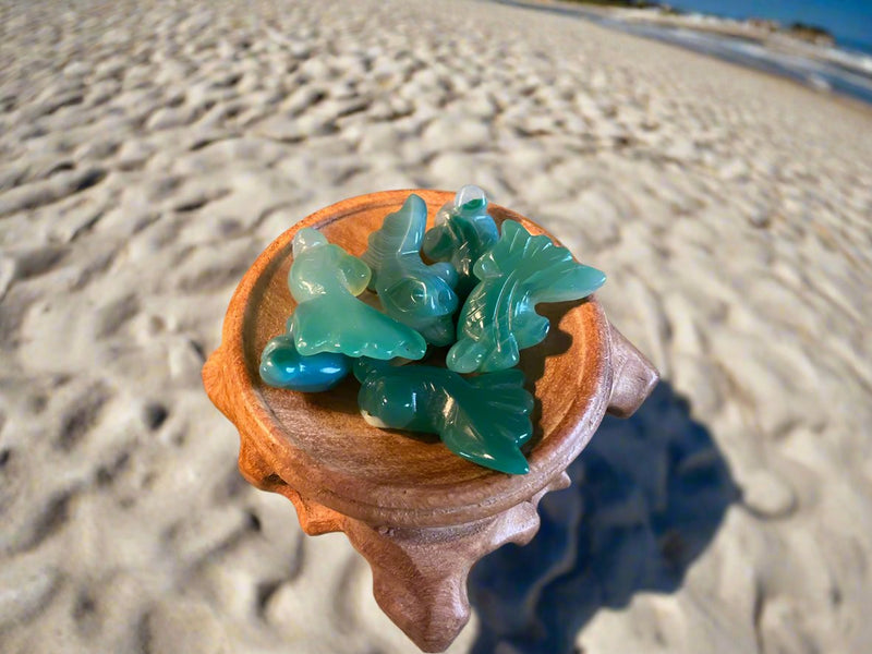 Green Aventurine Pocket Carved Fish from Madagascar, for personal power and luck FB2950