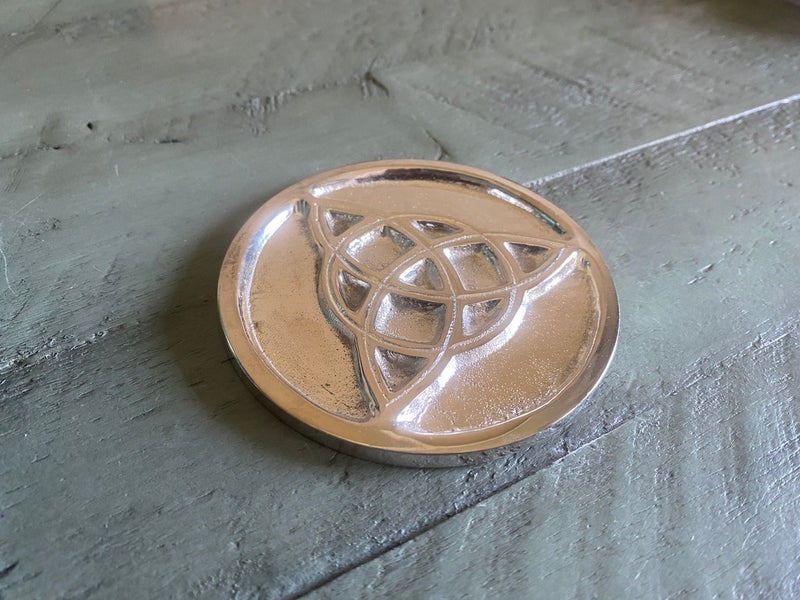 Silver over Brass Triquetra Altar Plate FB1574