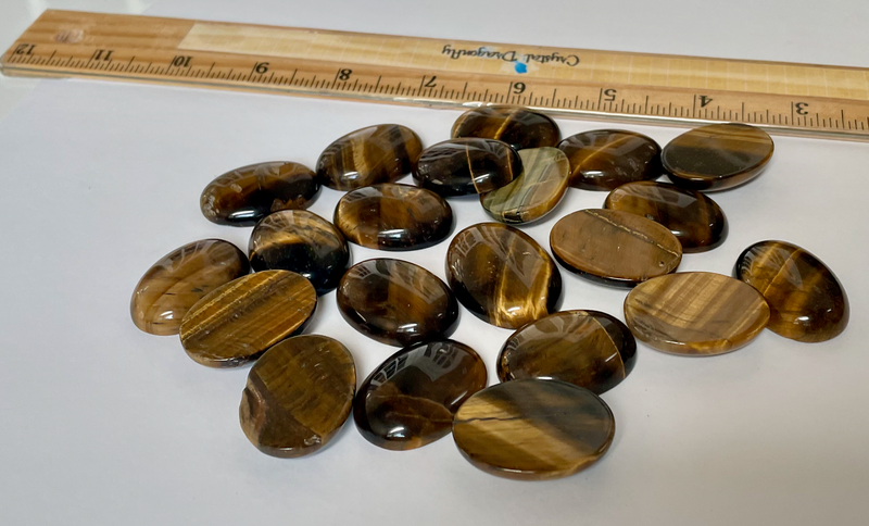 Gold Tiger Eye OVAL Shape Cabochons; FB3172 🐅