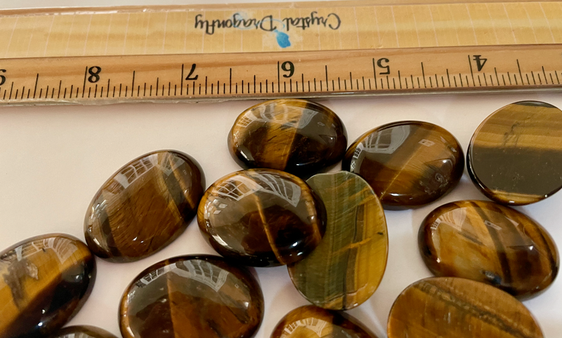 Gold Tiger Eye OVAL Shape Cabochons; FB3172 🐅