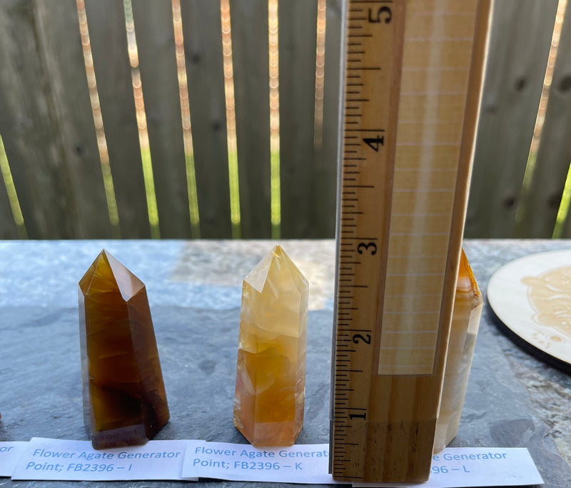 Peach Agate Generator Polished Standing Point from Madagascar (Tower) FB2396 🍑