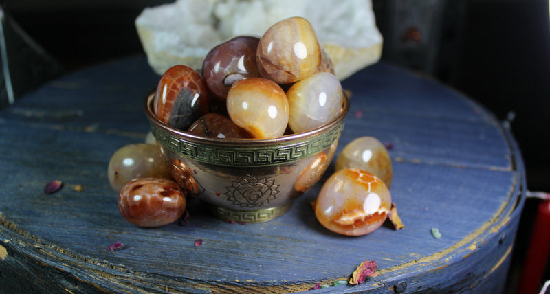 Tumbled Fire Agate - Grounding, Calming & Protection