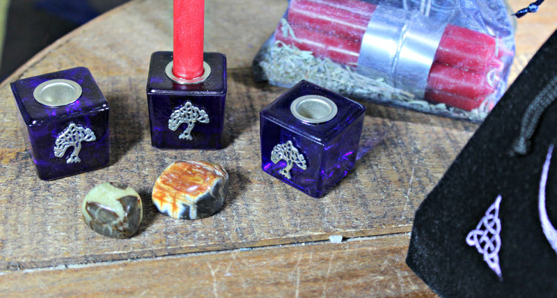 Mini Ritual / Altar Glass Candle Holders