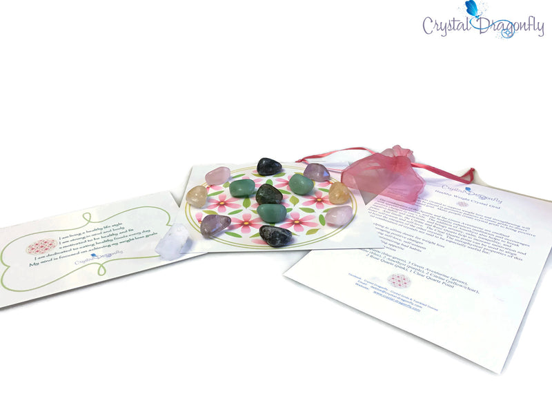 Healthy Weight Crystal Grid with Affirmation & Layout cards FB1721
