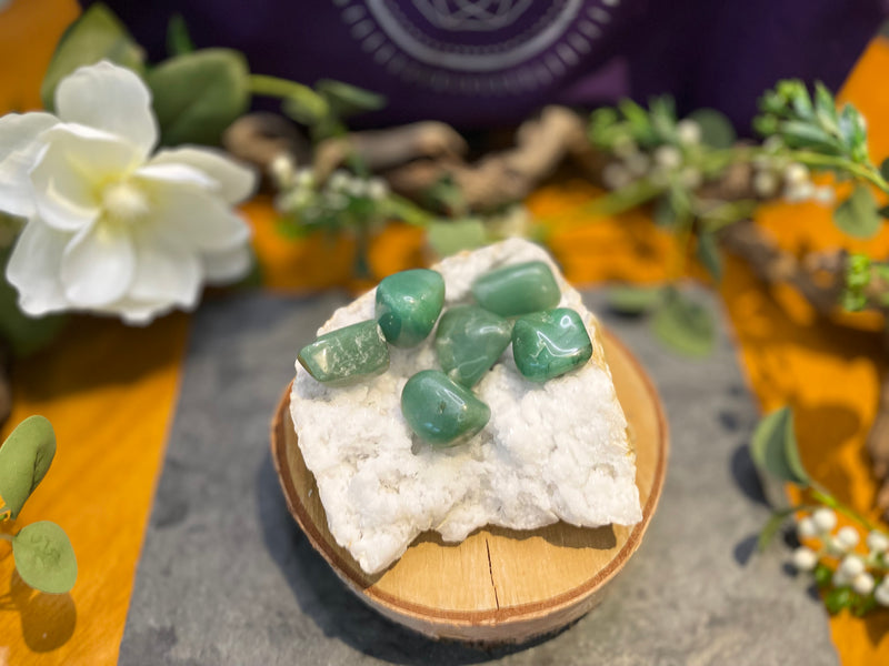 Tumbled Green Aventurine, Dark and Creamy Light - Heart Chakra, Love & Decisiveness, Extra Large and Jumbo sizes