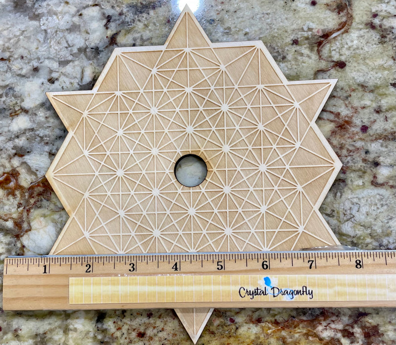 Wood Cut Out Crystal Grid Bases - FB2982