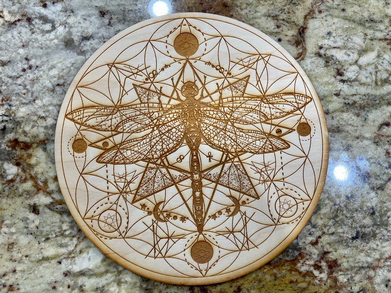 Wood Cut Out Crystal Grid Bases - FB2982