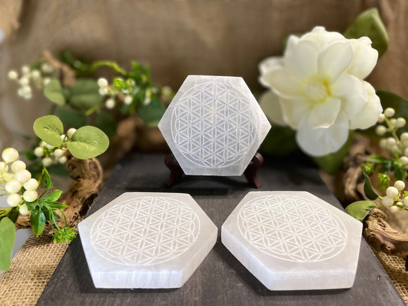 Selenite Thick Etched Display / Charging Plates / Bases FB1553