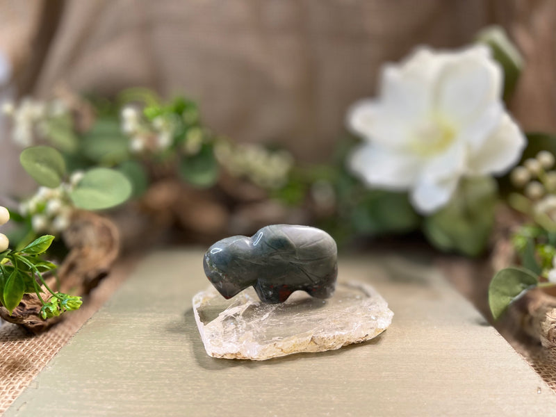 Bloodstone Bison Spirit Stone/ Zuni Bison FB1390