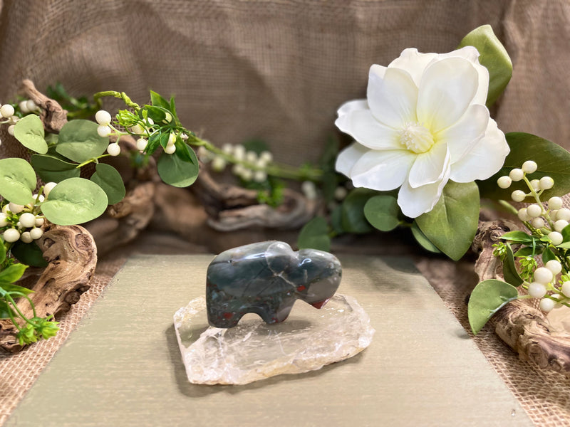 Bloodstone Bison Spirit Stone/ Zuni Bison FB1390