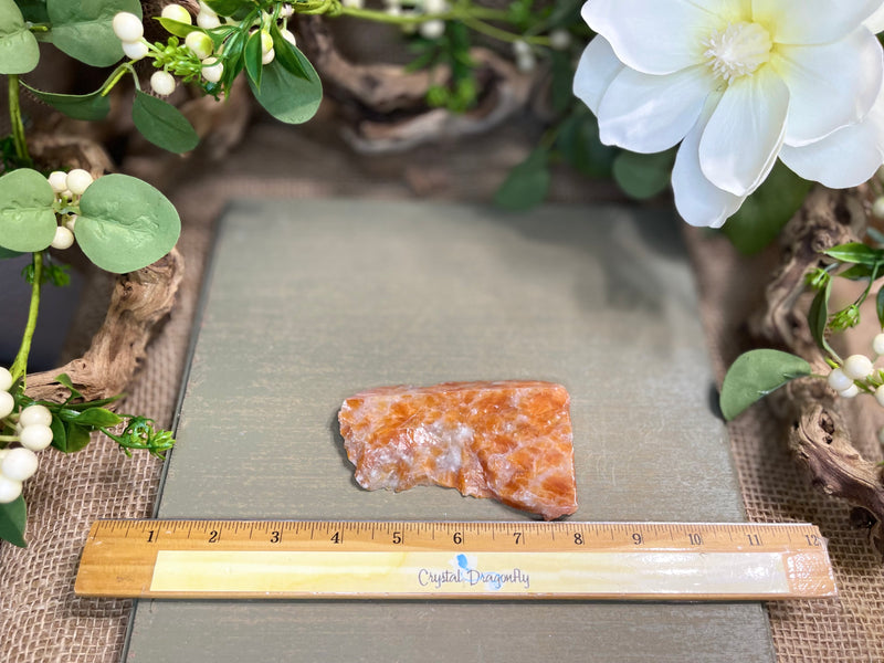 Orange Calcite Slabs, crystal grid or display base FB2070