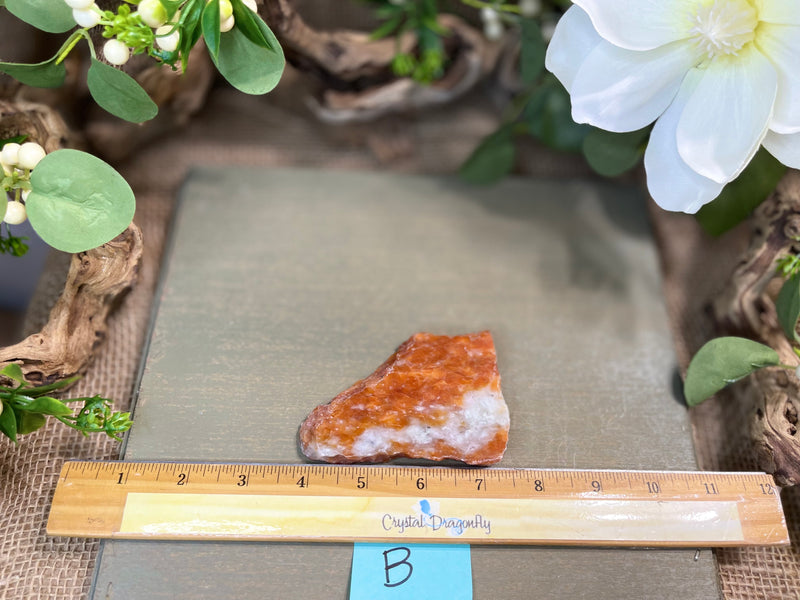 Orange Calcite Slabs, crystal grid or display base FB2070