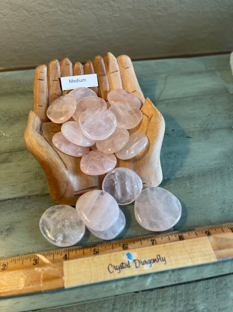 Rose Quartz Pocket (Soothing) Stone for comfort, calm, love & nurturing FB1779