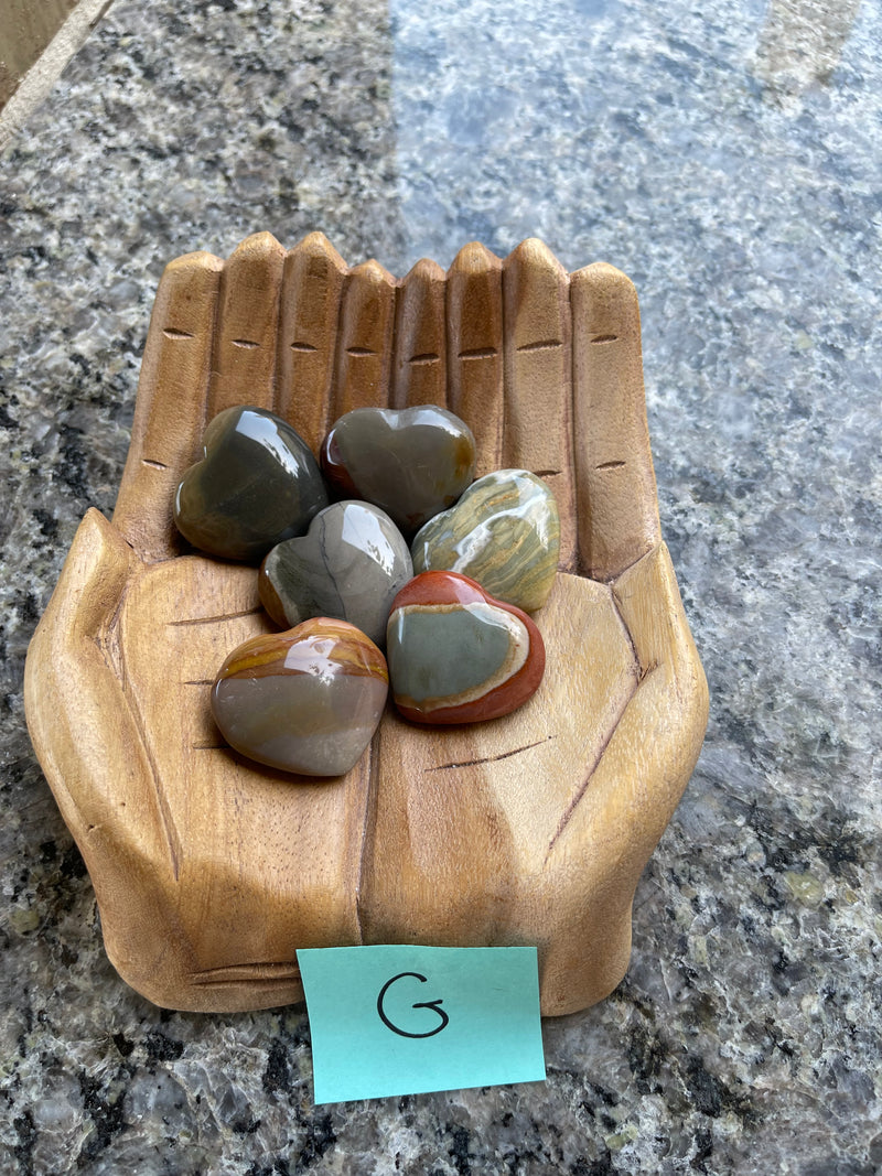 Desert Jasper Heart (Polychrome Hearts) from Madagascar FB1845