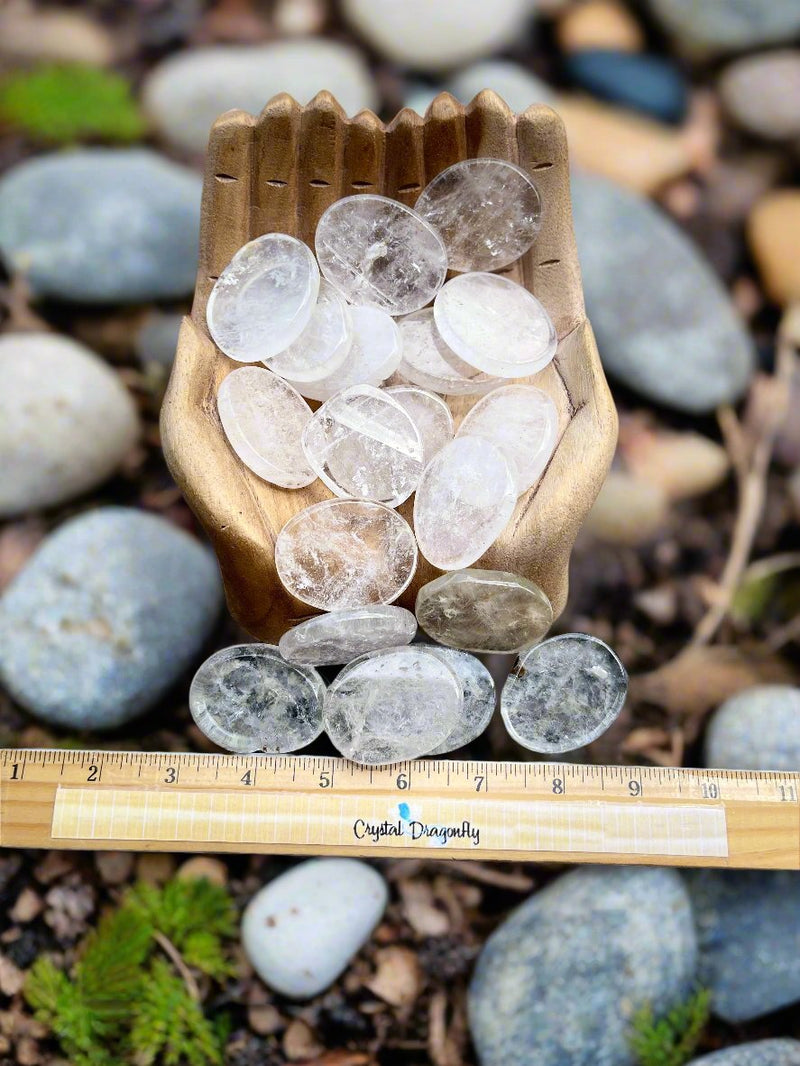 Clear Quartz, AA Quality, Free Form Oval Pocket Stone - Master Healer Stone FB2389