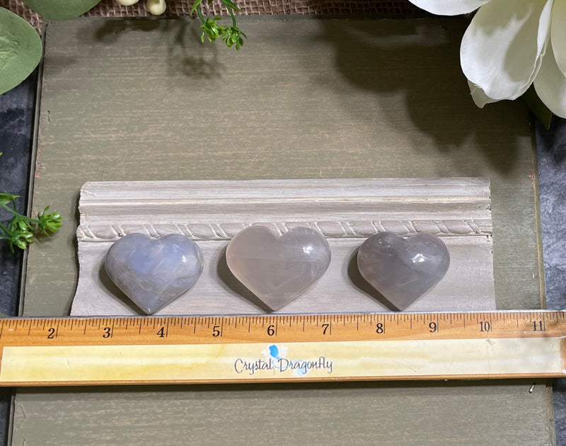 Blue / Lavender Rose Quartz Heart FB1286