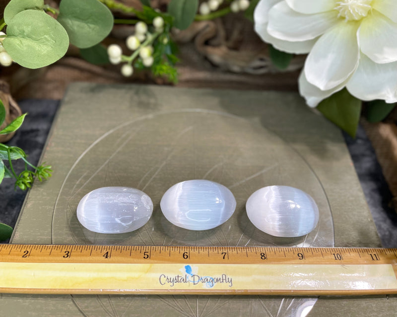 Selenite Palm Stones FB1828 💠