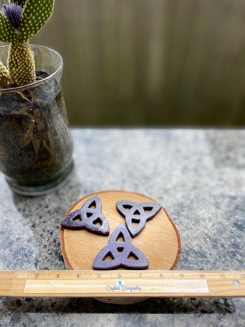 Triquetra Celtic Knot Stone Carving, Base / Altar Plate FB2827