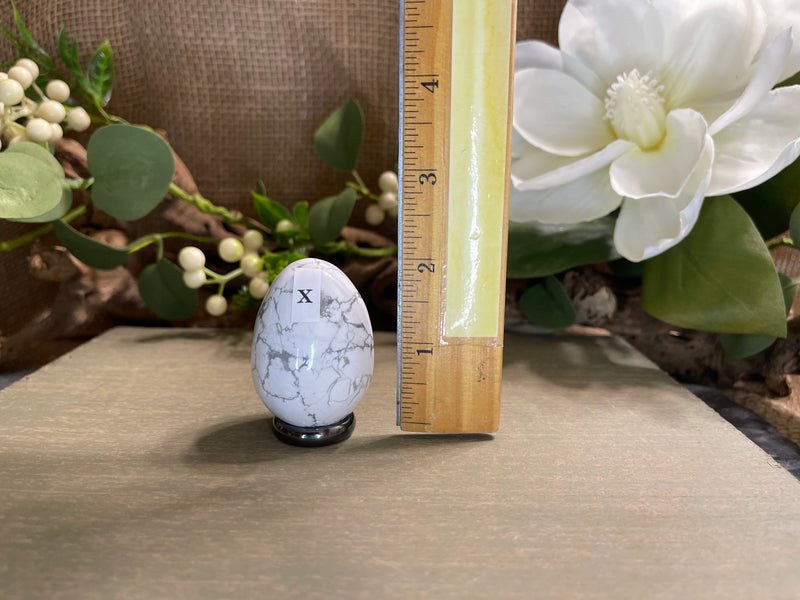 White Howlite Egg, rebirth, purity, growth FB3070