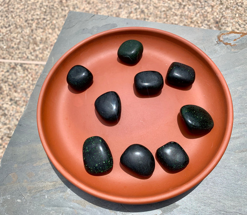 Tumbled Green Goldstone, FB1074
