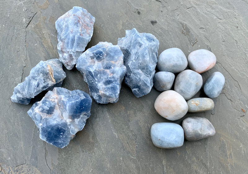 Tumbled Blue Calcite - Soothes Nerves & Anxiety