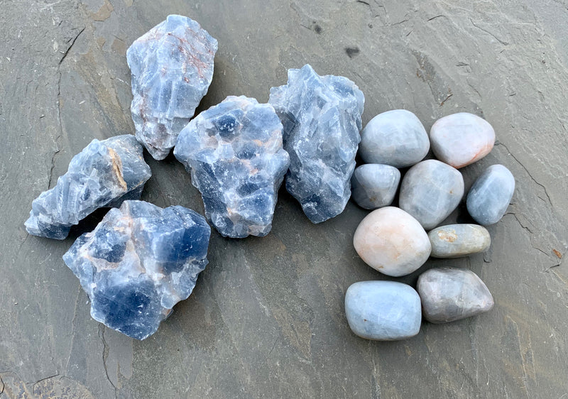 Tumbled Blue Calcite - Soothes Nerves & Anxiety