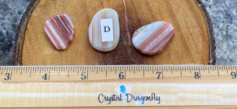 Banded Carnelian Small Slabs - complements tumbled stones, crystal bowls and grids FB3167