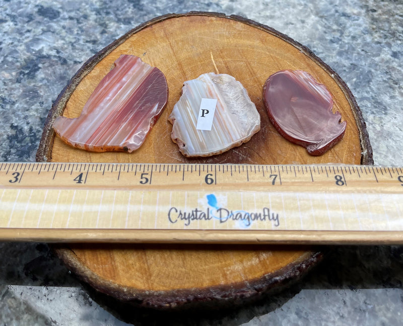 Banded Carnelian Small Slabs - complements tumbled stones, crystal bowls and grids FB3167