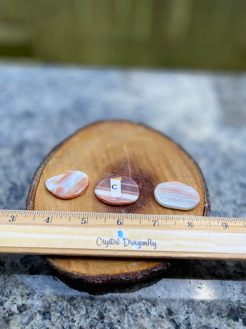 Banded Carnelian Small Slabs - complements tumbled stones, crystal bowls and grids FB3167