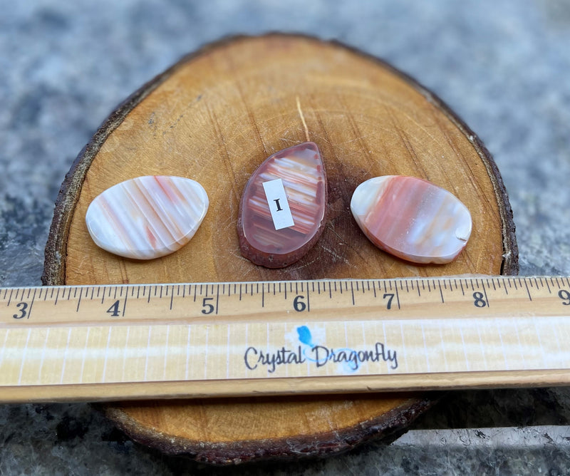 Banded Carnelian Small Slabs - complements tumbled stones, crystal bowls and grids FB3167