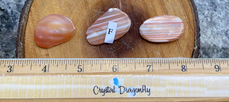 Banded Carnelian Small Slabs - complements tumbled stones, crystal bowls and grids FB3167