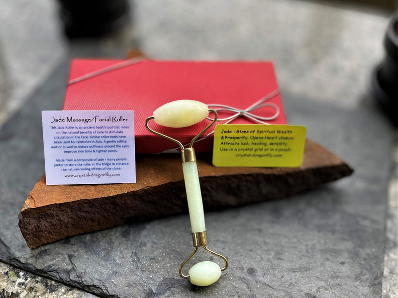 Jade Massage / Facial Roller, Gift Boxed FB1805 💚