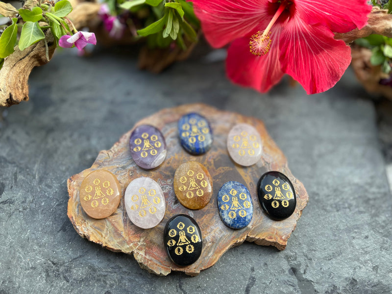 Chakra Symbol Yoga Totem / Spirit Stone FB3144