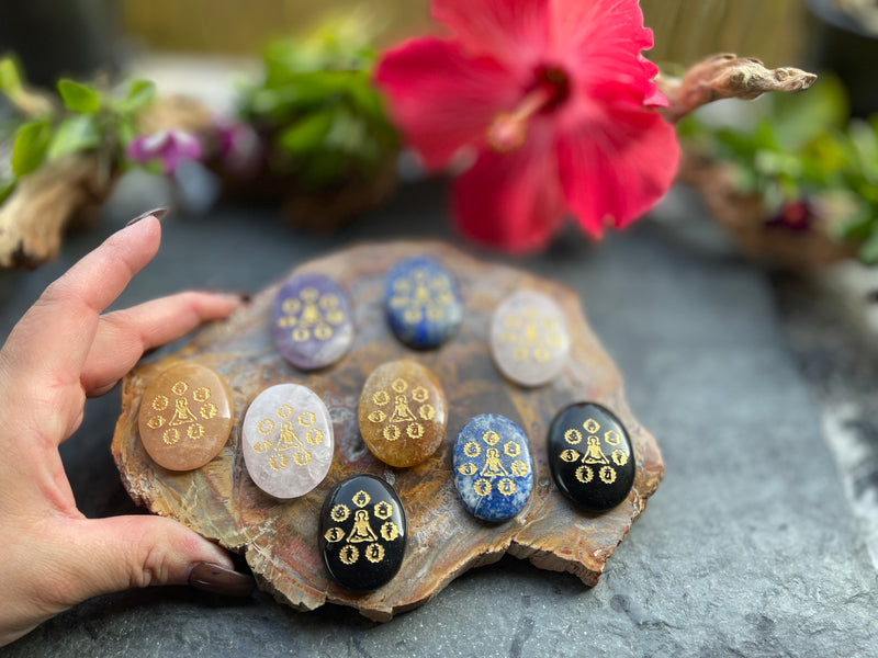 Chakra Symbol Yoga Totem / Spirit Stone FB3144