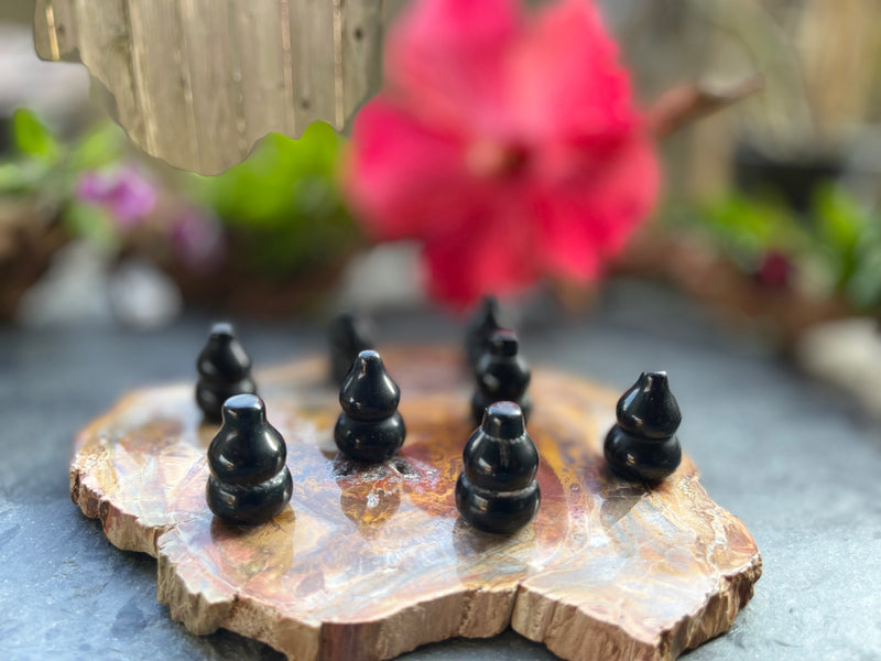Black Obsidian or Amethyst Wu Lou, Feng Shui, for Luck & Good Fortune FB2223