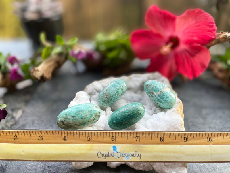 Graphic Amazonite Pebbles from Madagascar FB1379