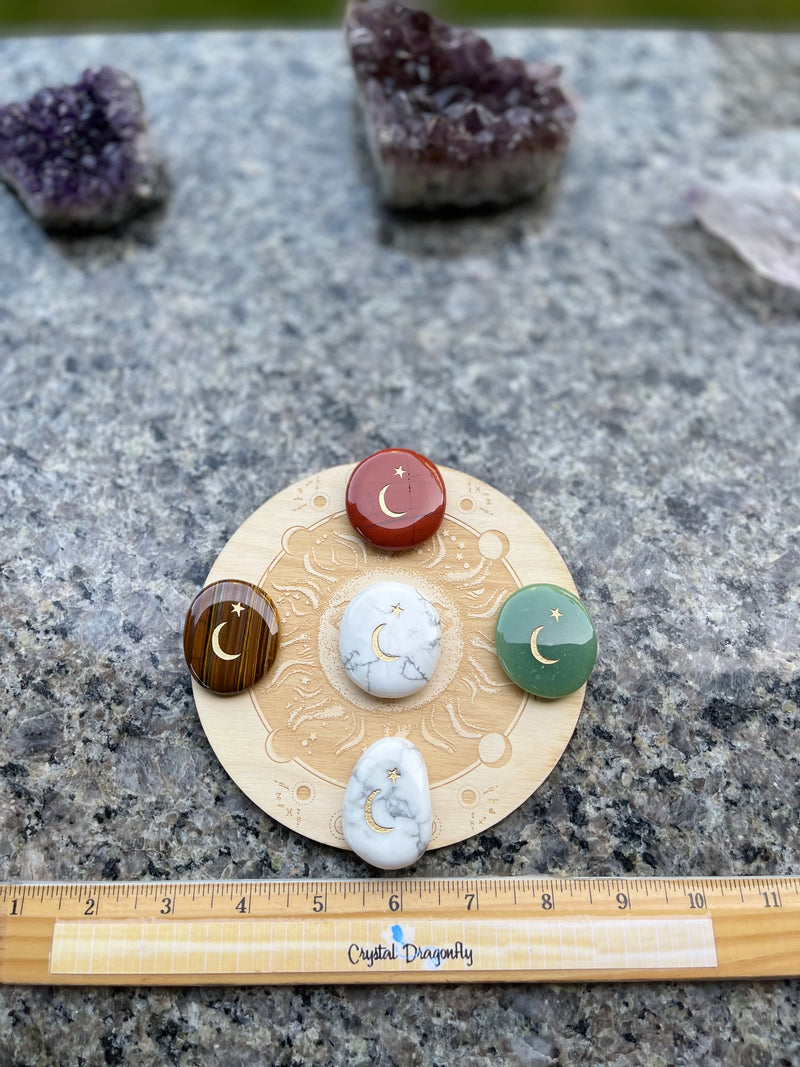 Crescent Moon and Star Totem/Spirit Stones